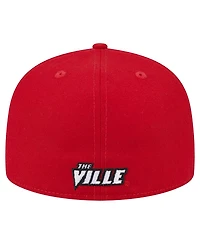 New Era Men's Red Louisville Cardinals 59FIFTY Fitted Hat