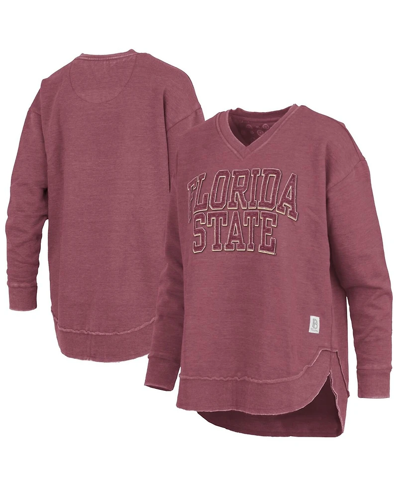 Pressbox Women's Garnet Florida State Seminoles Westin Poncho V-Neck Pullover Sweatshirt