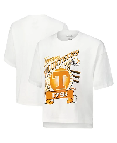 Pressbox Women's White Tennessee Volunteers Rock Roll Slub T-Shirt