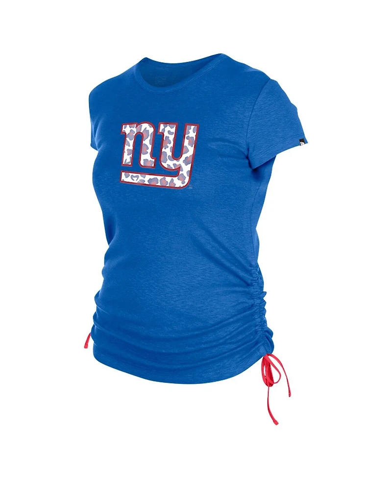 New Era Women's Royal York Giants Ruched Side T-Shirt