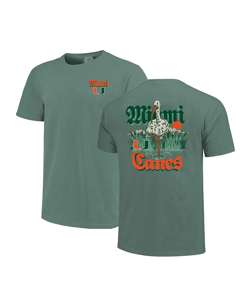 Image One Men's and Women's Green Miami Hurricanes Hyper Local Mascot Swamp T-Shirt