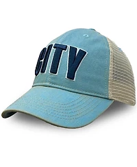 1863FC Men's Sky Blue Manchester City Washed Trucker Adjustable Hat
