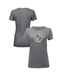 1863FC Women's Heather Gray Club America Color Badge Tri-Blend T-Shirt