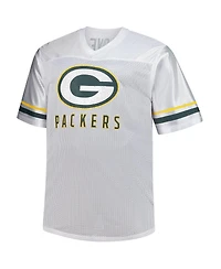 Fanatics Men's Jordan Love White Green Bay Packers Big Tall V-Neck Fashion Jersey