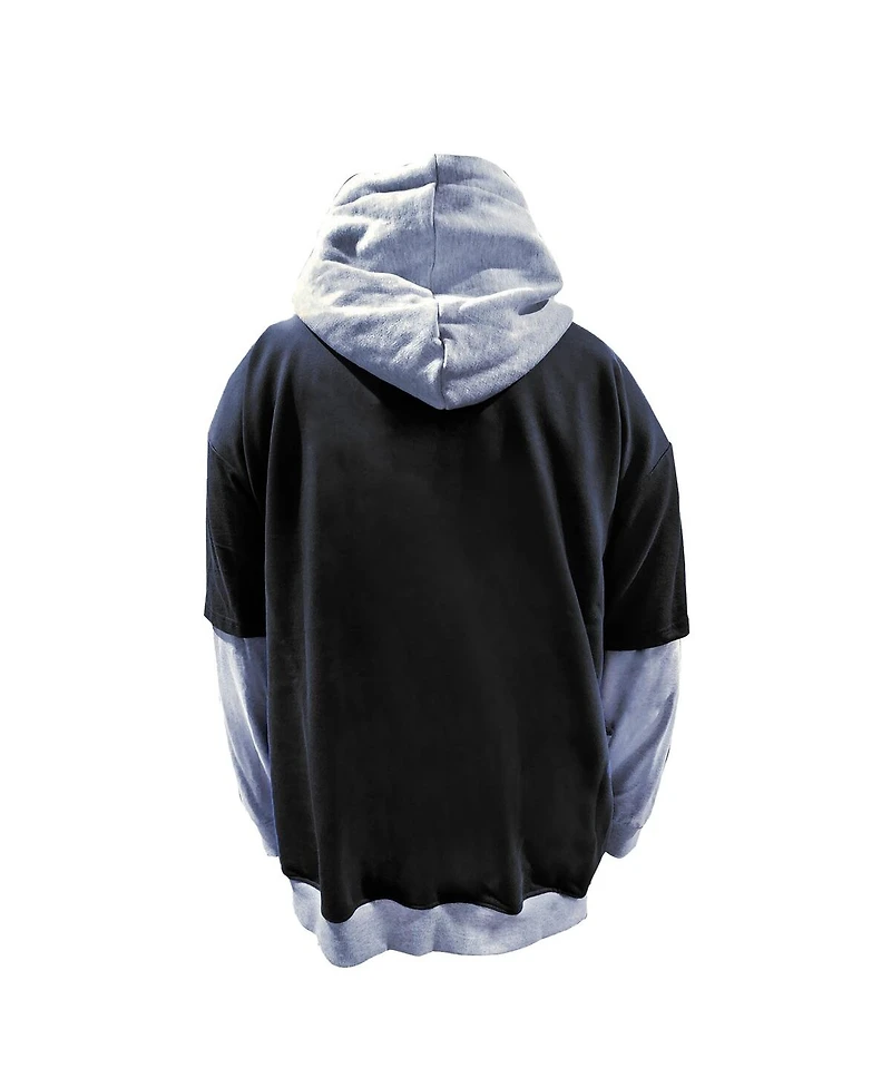Profile Men's Black/Heather Gray Las Vegas Raiders Big Tall Twofer Pullover Hoodie
