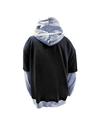 Profile Men's Black/Heather Gray Las Vegas Raiders Big Tall Twofer Pullover Hoodie