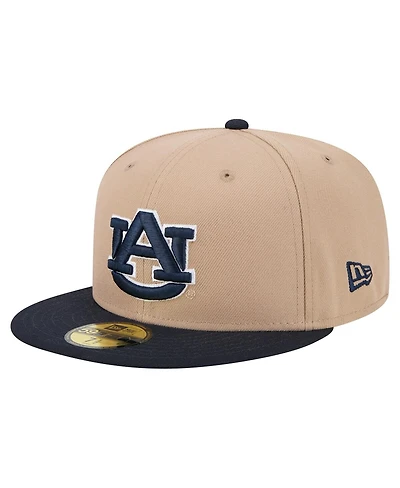 New Era Men's Khaki Auburn Tigers Two-Tone 59FIFTY Fitted Hat