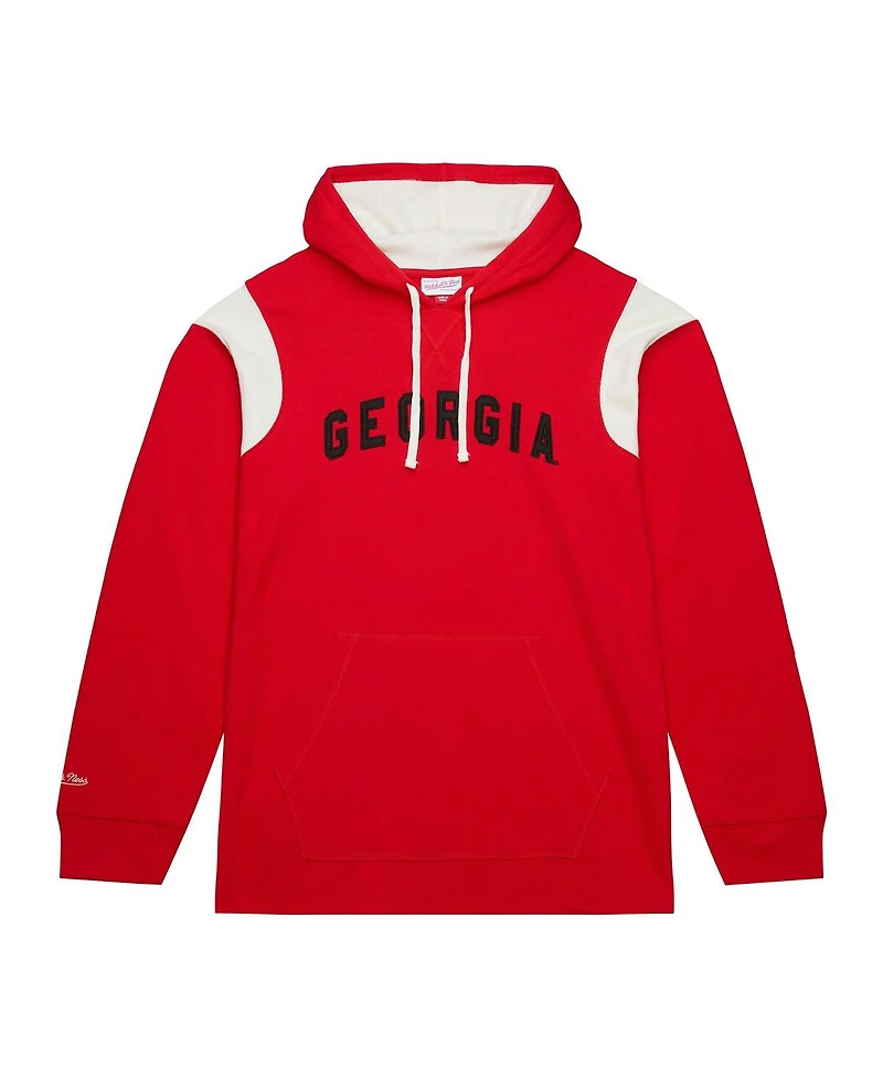 Mitchell & Ness Men's Red Georgia Bulldogs Thermal Lightweight Hoodie