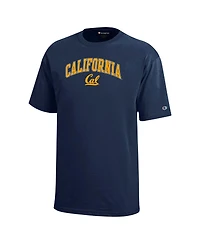 Champion Big Boys and Girls Navy Cal Bears Arch Over Logo T-Shirt