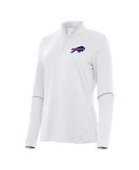 Antigua Women's White Buffalo Bills Reprocess Quarter-Zip Top