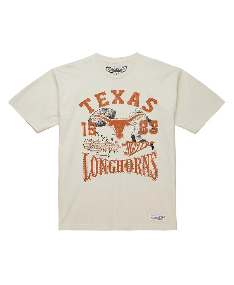 Mitchell & Ness Men's Cream Texas Longhorns Heritage Scholar T-Shirt