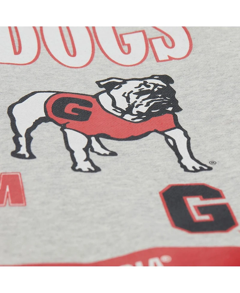 Mitchell & Ness Men's Gray Georgia Bulldogs All Over Print Sweatshirt
