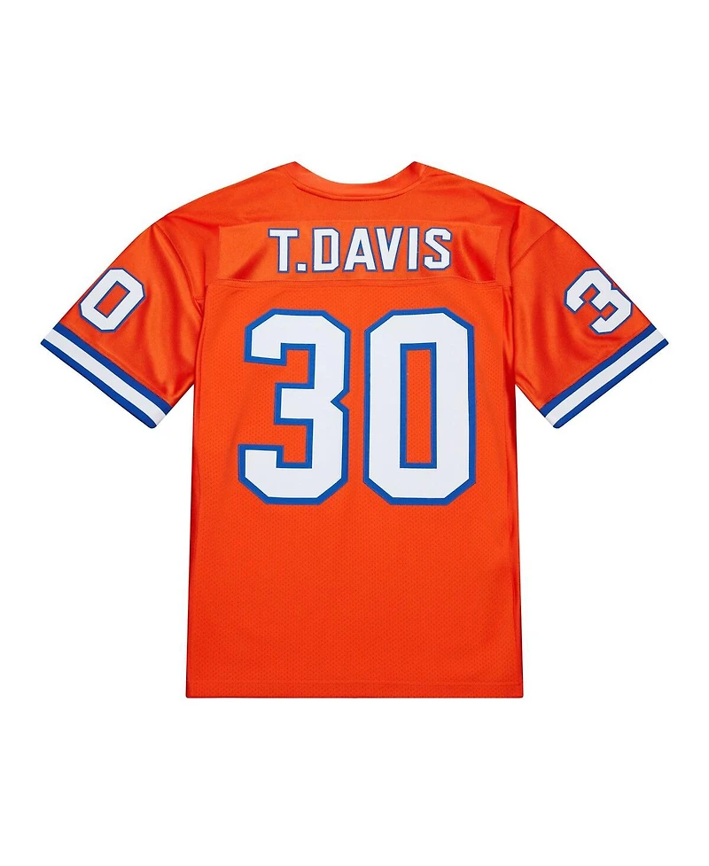 Mitchell & Ness Men's Terrell Davis Orange Denver Broncos 1995 Authentic Throwback Retired Player Jersey