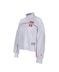 New Era Women's White San Francisco 49ers Functional Fandom Quarter-Zip Sweatshirt