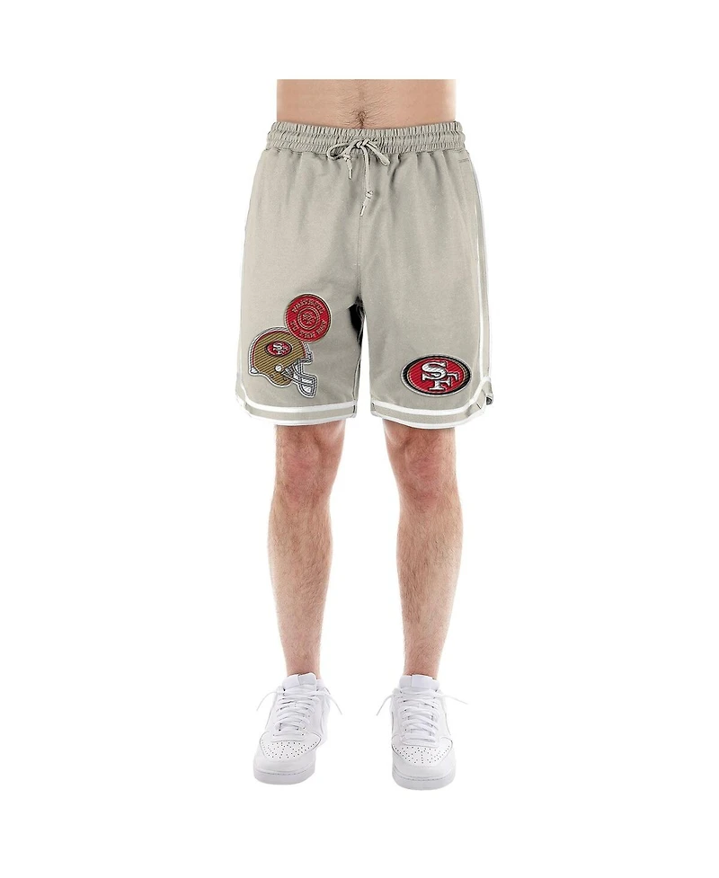 New Era Men's Light Beige San Francisco 49ers Stone Multi Patch Shorts
