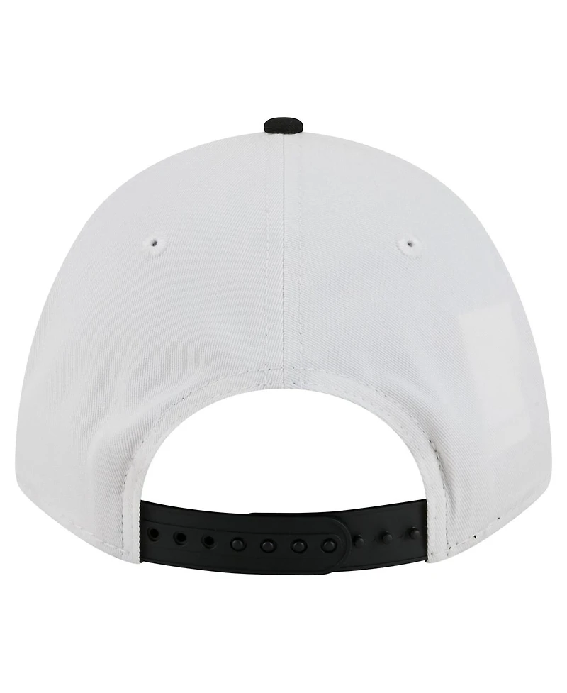 New Era Men's White/Black Purdue Boilermakers Arch Two-Tone Rope 9FORTY A-Frame M-Crown Adjustable Hat