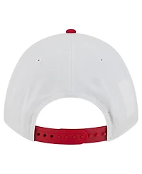 New Era Men's White/Red Nc State Wolfpack Arch Two-Tone Rope 9FORTY A-Frame M-Crown Adjustable Hat