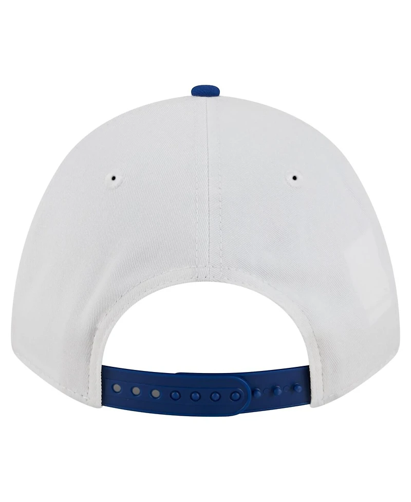 New Era Men's White/Royal Duke Blue Devils Arch Two-Tone Rope 9FORTY A-Frame M-Crown Adjustable Hat