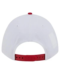 New Era Men's White/Scarlet Ohio State Buckeyes Arch Two-Tone Rope 9FORTY A-Frame M-Crown Adjustable Hat