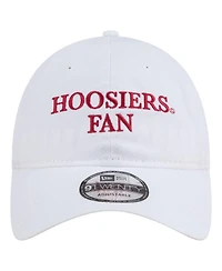 New Era Men's White Indiana Hoosiers Fan 9TWENTY Adjustable Hat