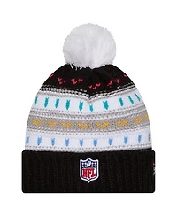 New Era Women's Black Dallas Cowboys 2025 Nfl Crucial Catch Cuffed Knit with Pom Hat