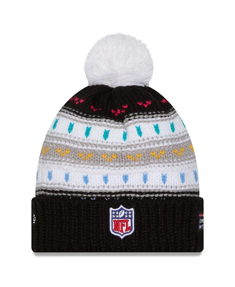 New Era Women's Black Buffalo Bills 2025 Nfl Crucial Catch Cuffed Knit with Pom Hat