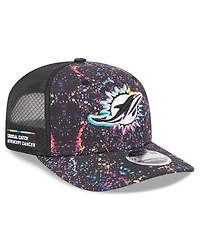 New Era Men's Black Miami Dolphins 2025 Nfl Crucial Catch 9SEVENTY Adjustable Hat