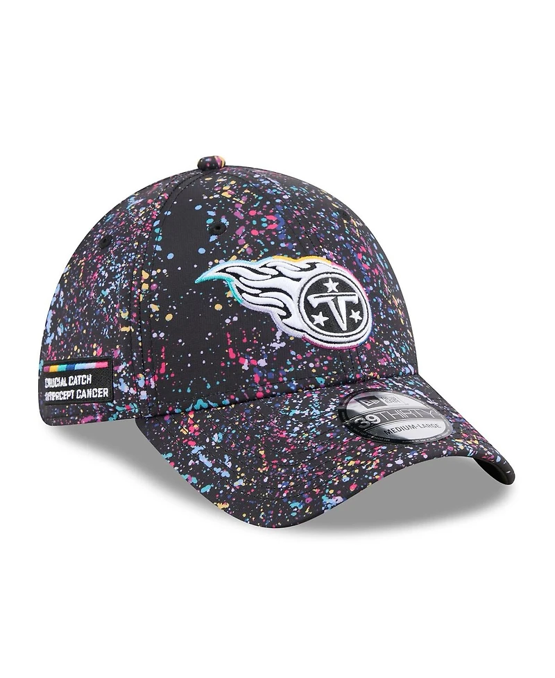 New Era Men's Black Tennessee Titans 2025 Nfl Crucial Catch 39THIRTY Flex Hat