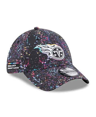 New Era Men's Black Tennessee Titans 2025 Nfl Crucial Catch 39THIRTY Flex Hat