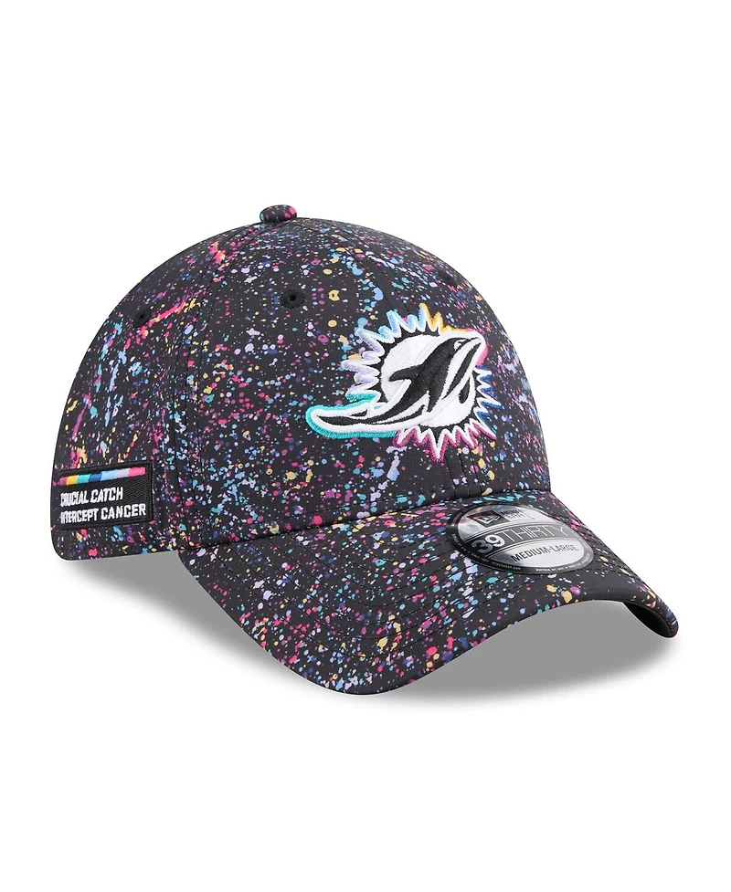 New Era Men's Black Miami Dolphins 2025 Nfl Crucial Catch 39THIRTY Flex Hat