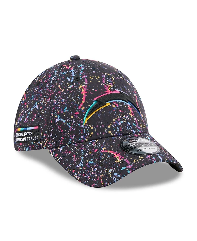 New Era Men's Black Los Angeles Chargers 2025 Nfl Crucial Catch 39THIRTY Flex Hat