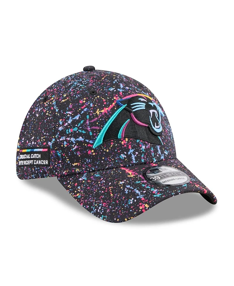 New Era Men's Black Carolina Panthers 2025 Nfl Crucial Catch 39THIRTY Flex Hat