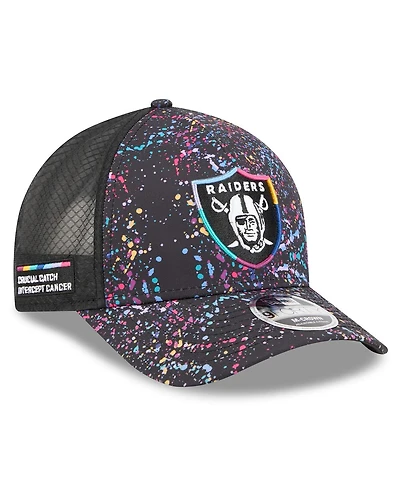New Era Big Boys and Girls Black Las Vegas Raiders 2025 Nfl Crucial Catch 9FORTY Adjustable Hat