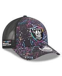 New Era Big Boys and Girls Black Las Vegas Raiders 2025 Nfl Crucial Catch 9FORTY Adjustable Hat
