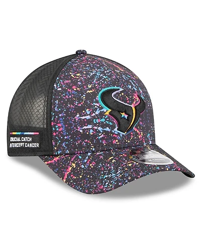 New Era Big Boys and Girls Black Houston Texans 2025 Nfl Crucial Catch 9FORTY Adjustable Hat