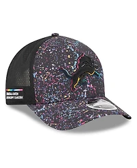 New Era Big Boys and Girls Black Detroit Lions 2025 Nfl Crucial Catch 9FORTY Adjustable Hat