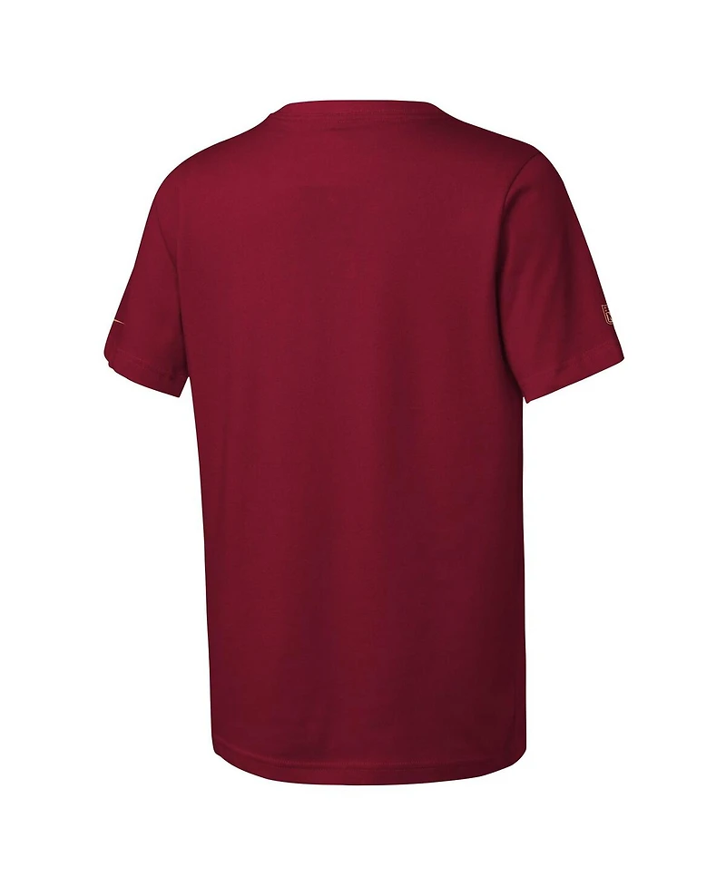 Nike Big Boys and Girls Scarlet San Francisco 49ers Sideline Team Issue T-Shirt