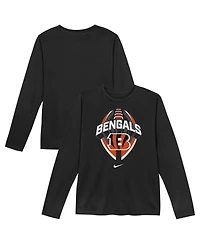 Nike Preschool Black Cincinnati Bengals Primetime Legend Icon Long Sleeve Performance T-Shirt