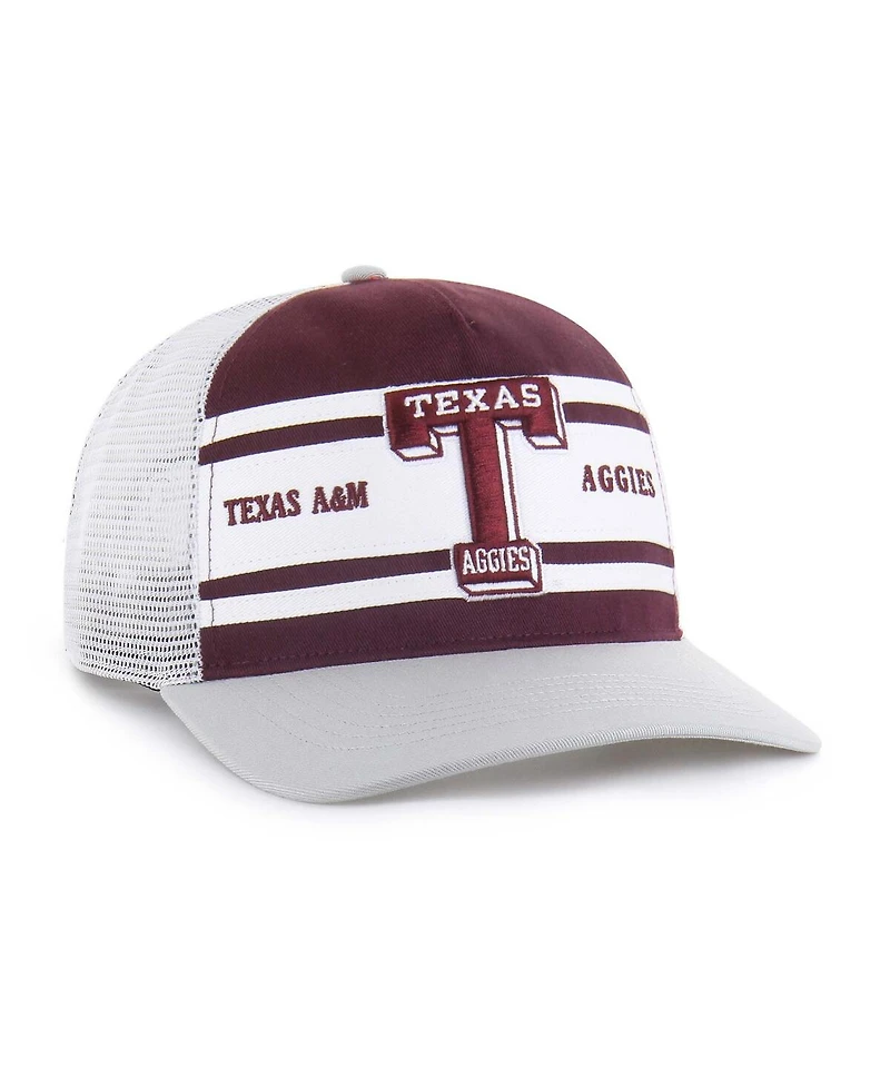 '47 Brand Big Boys and Girls Maroon/Gray Texas A&M Aggies Super Stripe Hitch Adjustable Trucker Hat