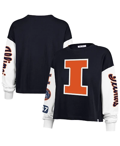 '47 Brand Women's Navy Illinois Fighting Illini Sydney Long Sleeve T-Shirt