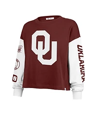 '47 Brand Women's Crimson Oklahoma Sooners Sydney Long Sleeve T-Shirt