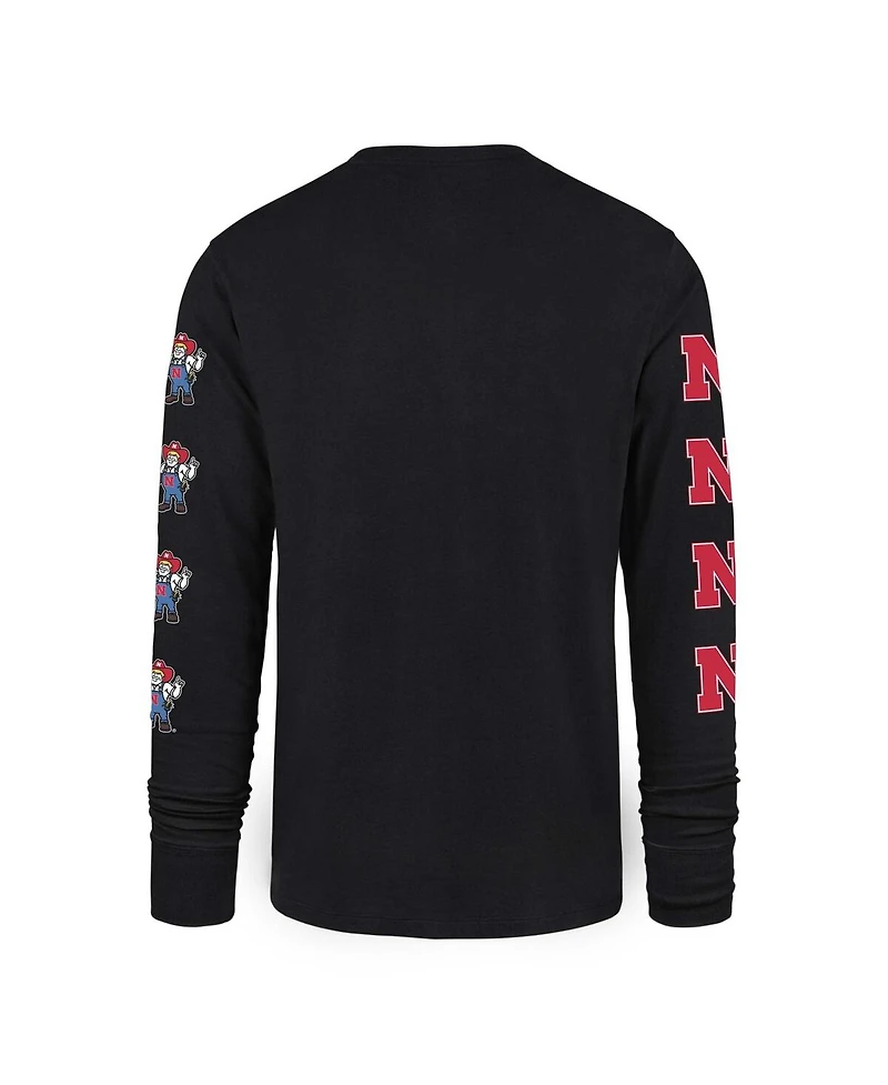 '47 Brand Men's Black Nebraska Huskers Go Big Long Sleeve T-Shirt