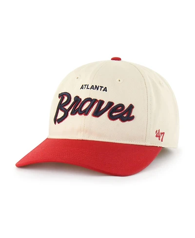 '47 Brand Men's Natural Atlanta Braves Crosstown Franchise Fitted Hat