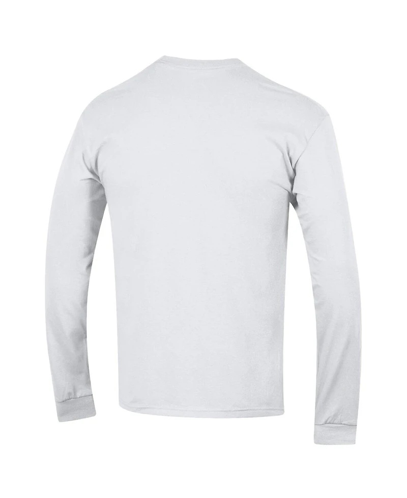 Champion Men's White Texas Longhorns Arch Over Logo 2-Hit Long Sleeve T-Shirt