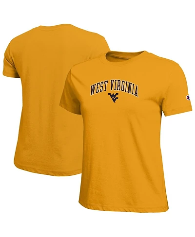 Champion Women's Gold West Virginia Mountaineers Arched Over Logo T-Shirt