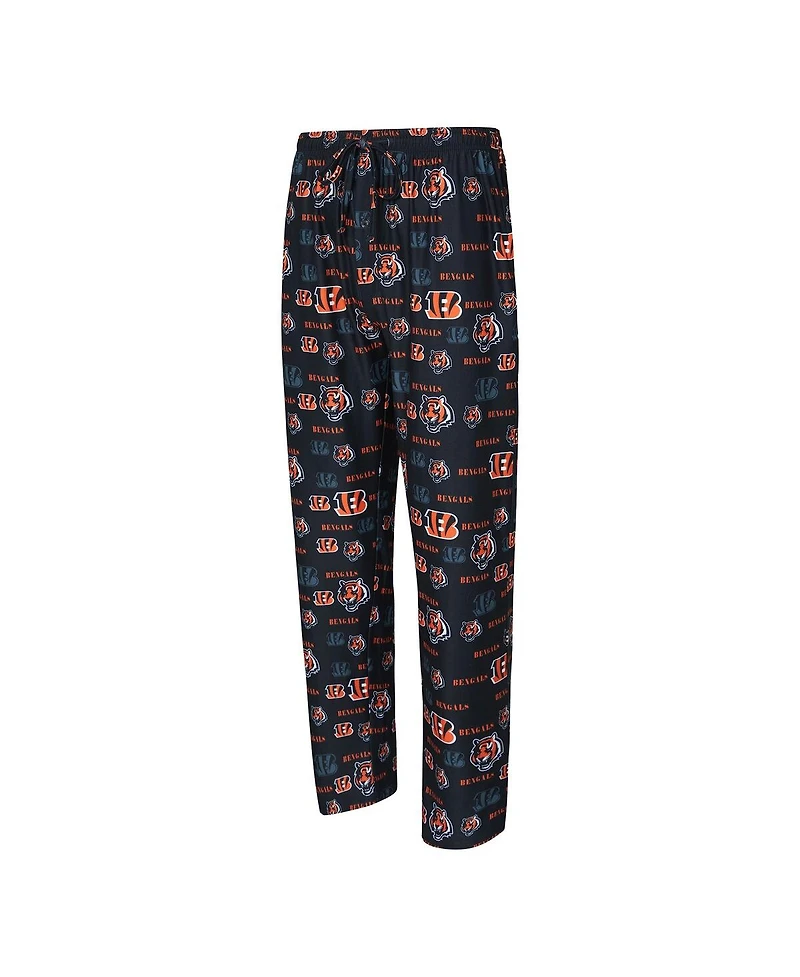 Concepts Sport Men's Black Cincinnati Bengals Mosaic All Over Print Pants