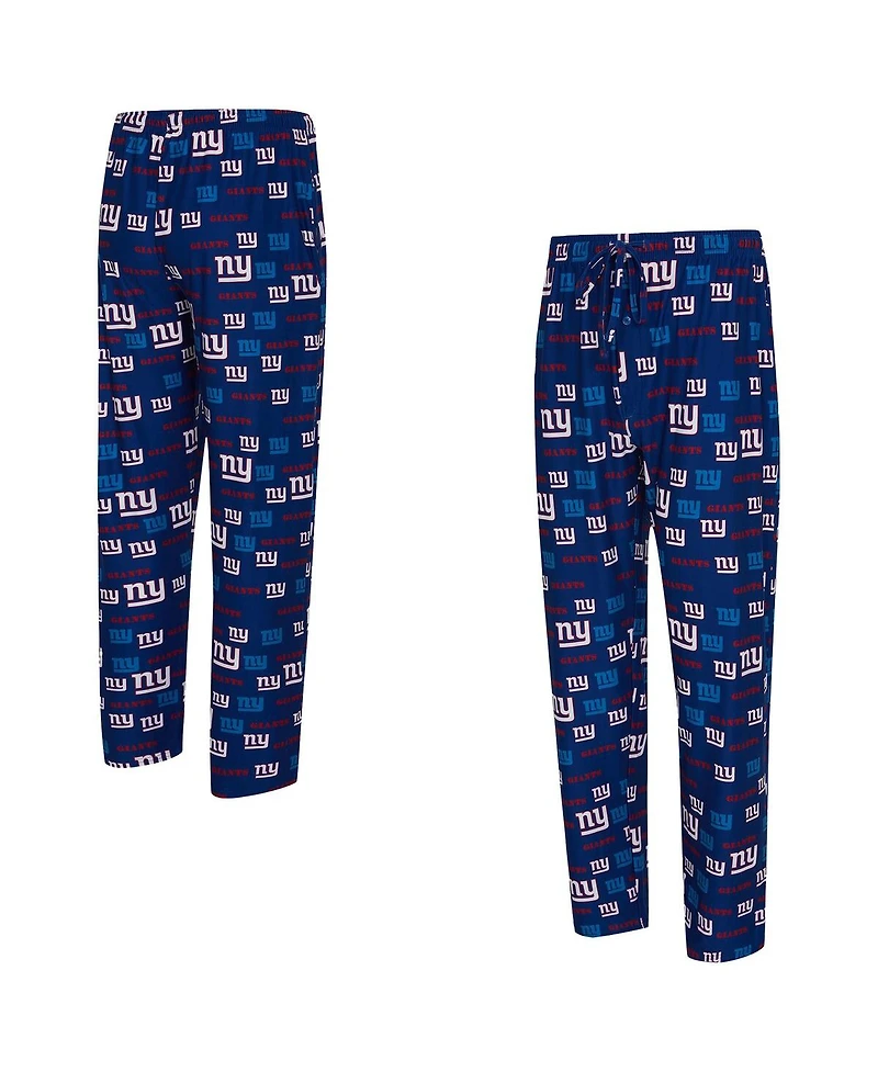 Concepts Sport Men's Royal New York Giants Mosaic All Over Print Pants