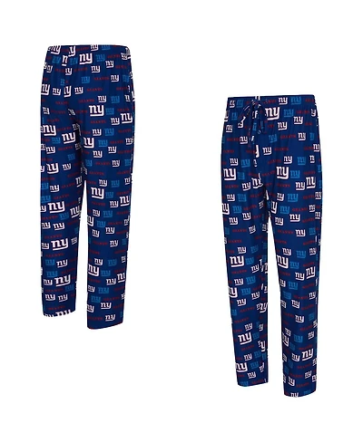 Concepts Sport Men's Royal New York Giants Mosaic All Over Print Pants