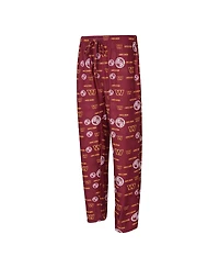 Concepts Sport Men's Burgundy Washington Commanders Mosaic All Over Print Pants