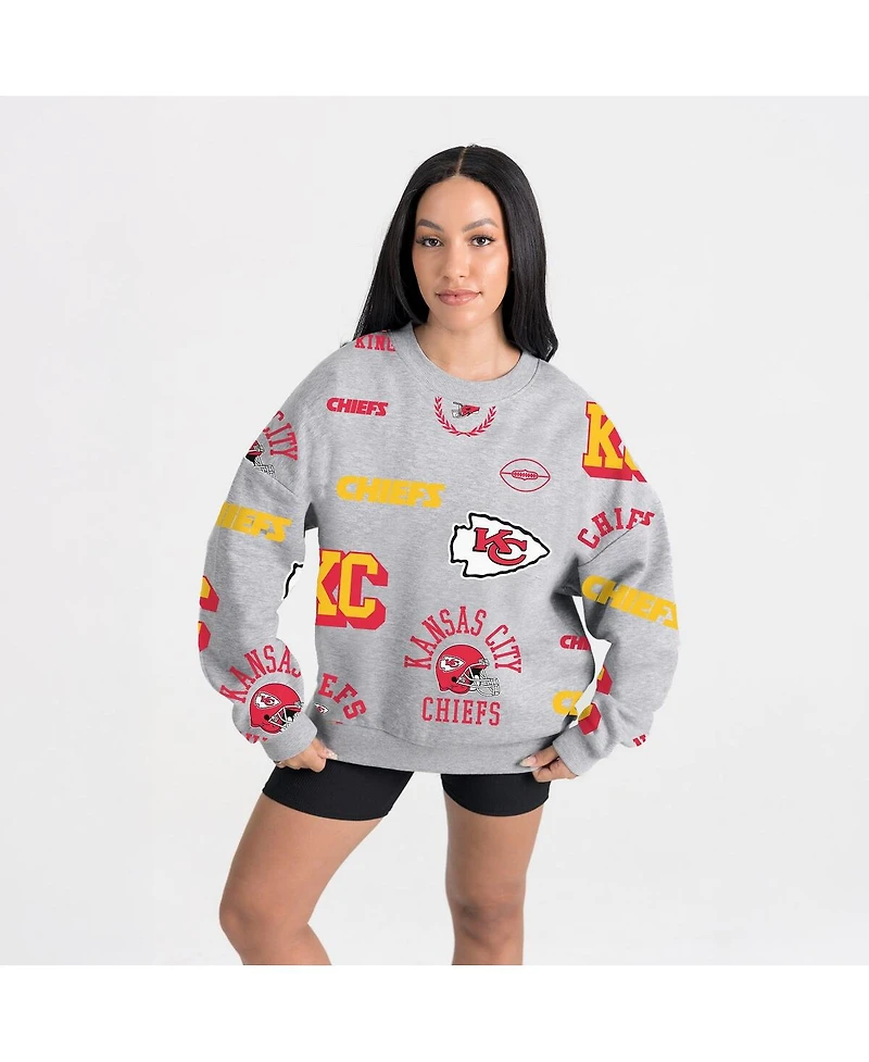 Gameday Couture Women's Heather Gray Kansas City Chiefs Always On Repeat Fleece Sweatshirt